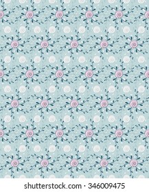 pink roses seamless background