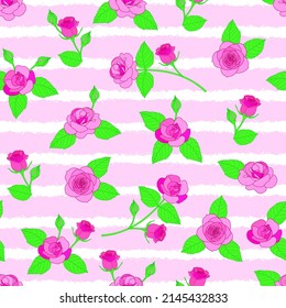 pink roses seamless pattern. floral garden. good for fabric, wallpaper, fashion, dress, kimono, pajama, etc.
