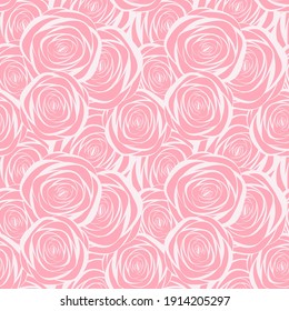 pink roses seamless pattern. Flowers texture for fabric, wrapping, wallpaper. Decorative print.