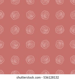 Pink roses silhouette for fabric or embroidery.
