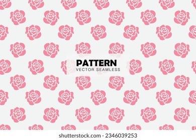 Pink roses simple flower pattern seamless repeat pattern