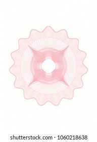 Pink rosette. Linear Illustration.