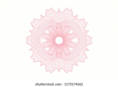 Pink rosette. Linear Illustration.