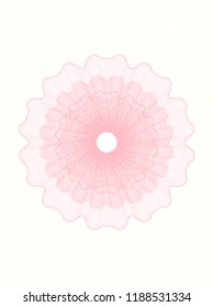 Pink rosette. Linear Illustration.
