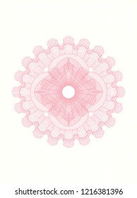 Pink rosette. Linear Illustration.
