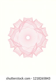 Pink rosette. Linear Illustration.