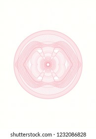Pink rosette. Linear Illustration.