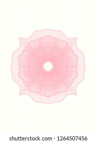 Pink rosette. Linear Illustration.