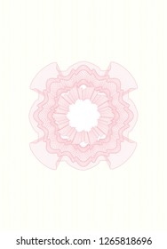 Pink rosette. Linear Illustration.