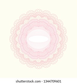 Pink rosette. Linear Illustration.