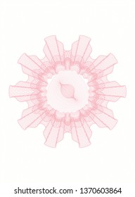 Pink rosette. Linear Illustration.