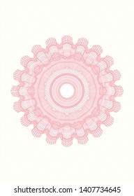 Pink rosette. Linear Illustration. Vector, Detailed.
