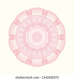 Pink rosette (money style emblem)