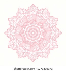 Pink rosette (money style emblem)