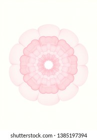 Pink rosette (money style emblem). Vector Illustration. Detailed.
