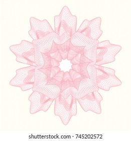 Pink rosette (money style emblem)