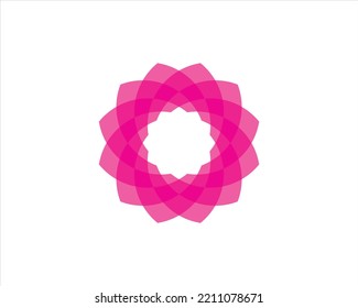Diseño de logotipo redondo rosa adecuado para su negocio.