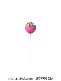 rosafarbener Lollipop. Vektorgrafik