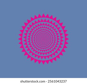 The pink round mandala design