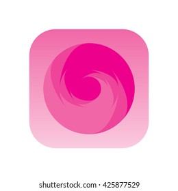 Pink rounded square and circle logo/ phone application logo/ Social media icon design/ Application logo