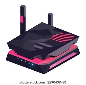 rosafarbenes Wireless-Gerät-Symbol