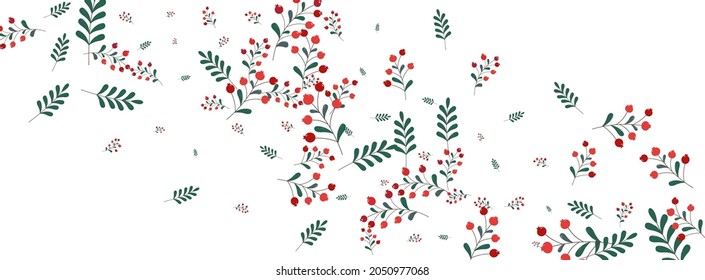 Pink Rowan Background White Vector. Leaves Paper Texture. Burgundy Leaf Elm. Pattern Design. Herb Vibrant.