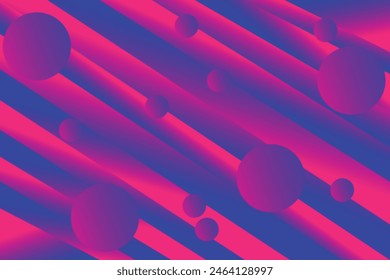Pink and royal blue full color combination gradient liner background design