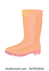 Botas de goma rosadas. ilustración vectorial