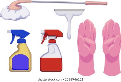 Pink Rubber Gloves Set | Hand Protection and Cleaning Tools