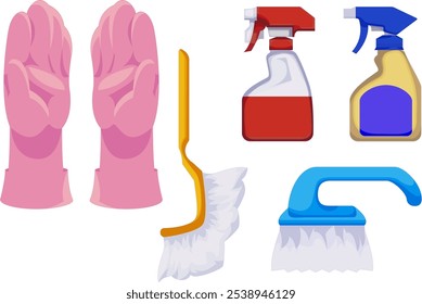 Pink Rubber Gloves Set | Hand Protection and Cleaning Tools