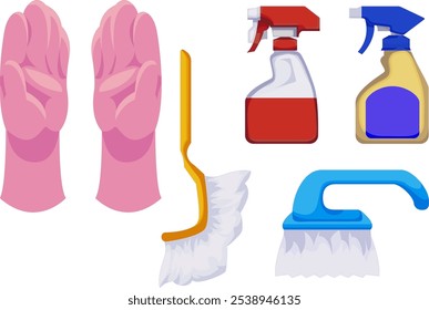 Pink Rubber Gloves Set | Hand Protection and Cleaning Tools