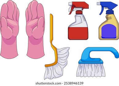 Juego de guantes de goma rosa | Protección de las manos y herramientas de limpieza