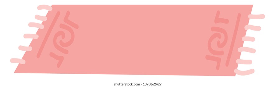 Pink rug carpet vector illustration 