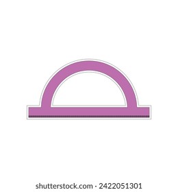 pink ruler icon vector illustration