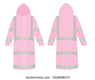 Pink safety jacket. vector illustration