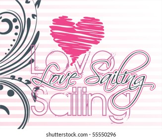pink sailing card