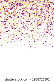 Pink Saint Round Background. Red Decoration Frame. Purple Circle Spray. Yellow Fun Wallpaper. Party Illustration.