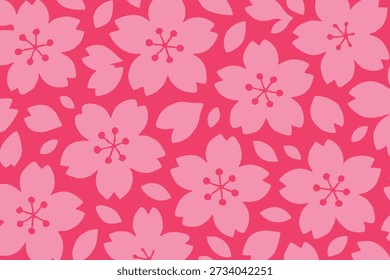 Fondo rosa del patrón de la flor de Sakura