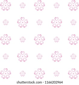 pink sakura pattern on white background, inspiration from heart 