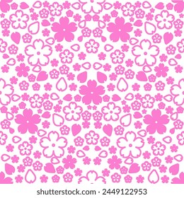 Patrón de tela de pétalo de sakura rosa para hacer un fondo. para trabajo de diseño Tarjetas de felicitación y fondos.