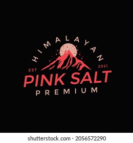 Pink Salt Himalayan Logo Vector Image