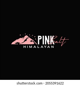 Pink Salt Himalayas Logo Vector Image