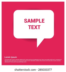 Pink Sample text speech bubble for your own design