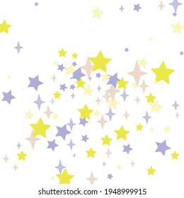 Pink Santa White Print Mystery Illustration. Color Children Purple Kids Yellow Night Wallpaper. Magic Sky Winter Holiday Stars Wallpaper. Girl Four-pointed New Year Christmas Pastel Pattern.