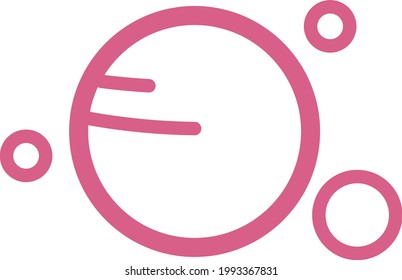 Pink satellite, illustration, on a white background.