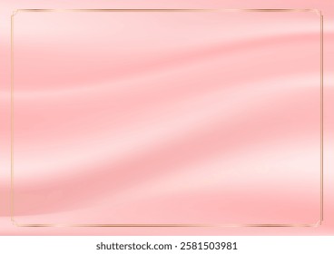 Pink satin smooth fabric abstract background space for banner, brocure, business card, selling products, backdrop, wallpaper, background and text. Vector illustration.