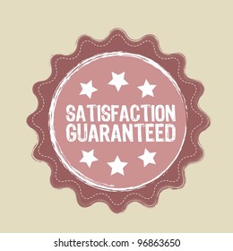 pink satisfaction guaranteed stamp, grunge. vector illustration