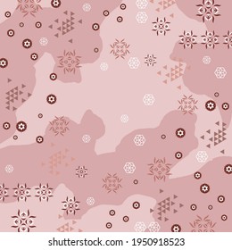rosafarbene Schal-Muster mit abstraktem geometrischem Design. Hijab-Motiv
