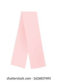 Pink  scarf template. vector illustration