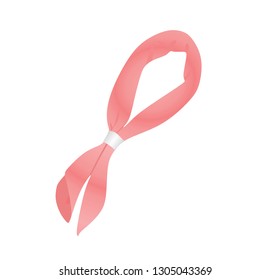 Pink scarf. vector illustration